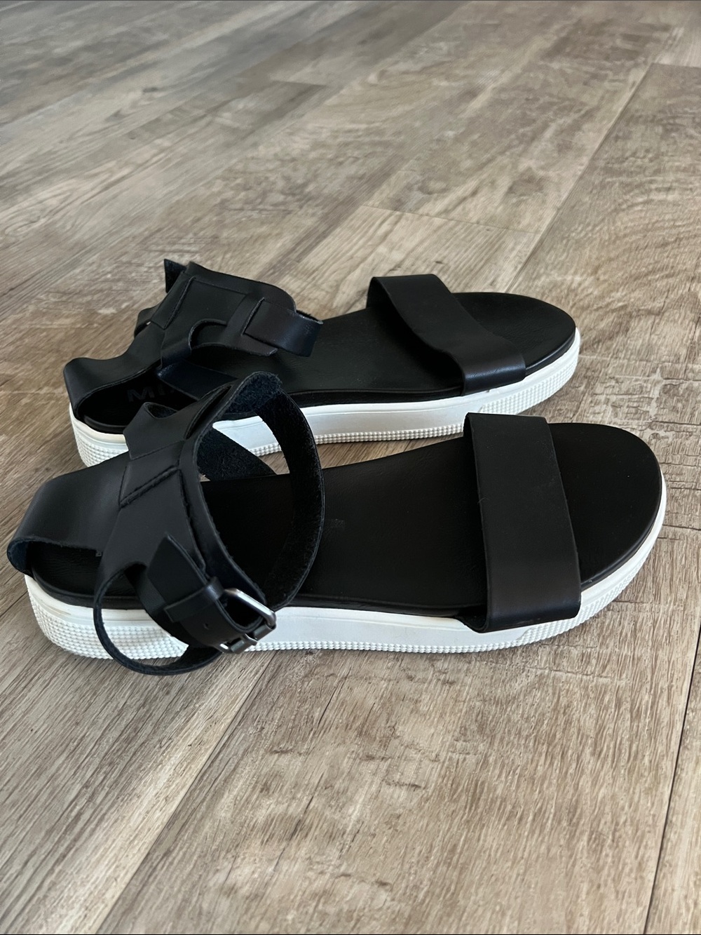 MIA Ellen Black Platform Sandal.